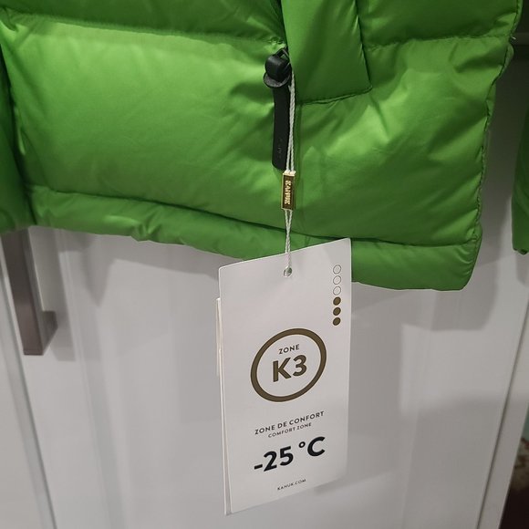 KANUK Neon Green Misto Puffer Winter Jacket - Picture 4 of 15
